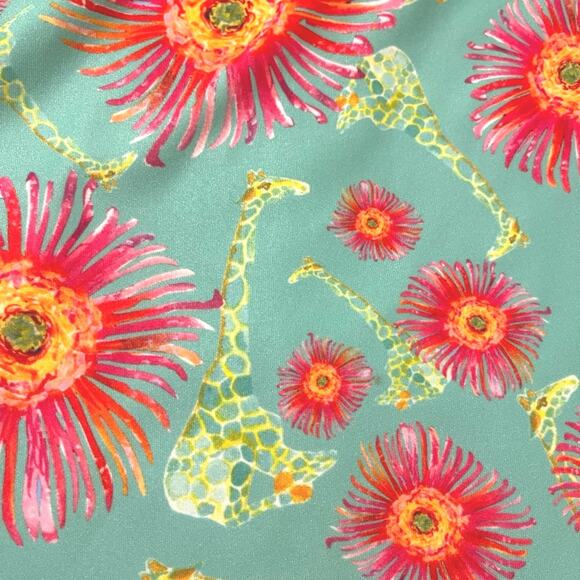 Kaeli Smith Roland Giraffe Green Knit Sleeveless Dress Large - Picture 2 of 7